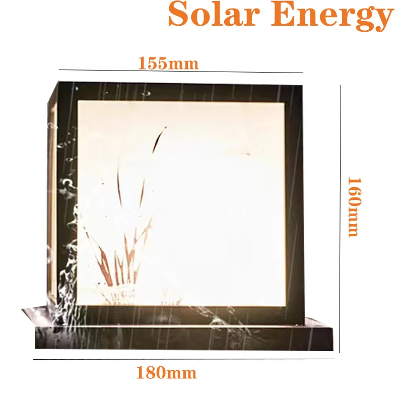 Solar Outdoor Lig Waterproof Pillar Light Solar Energy Powered Column Lamps Decorative Lighting for Outdoor Landscape Villa Lawn