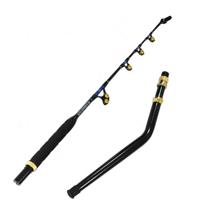 

Best 5'6\" Trolling Fishing Rod with 3+1 Roller Guide for 100-130lbs Catch -Deep Drop Fishing Rods With Roller Guides
