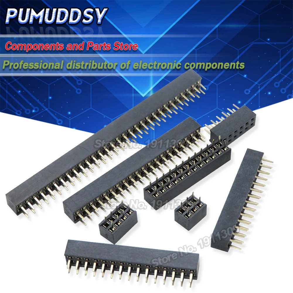 10PCS 1X 2X/2/3/4/5/6/8/10/40 PIN Double Row Straight FEMALE PIN HEADER 2.0MM 2MM Strip Connector Socket 3p/4p/6p/8p/20p/40p