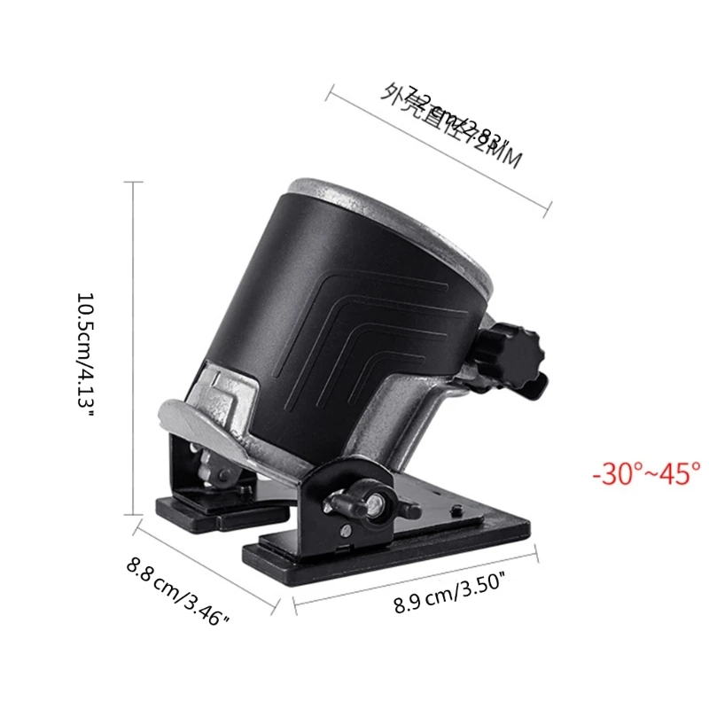 Máquina corte base roteador mergulho Base máquina entalhe para carpintaria Cobertura poeira