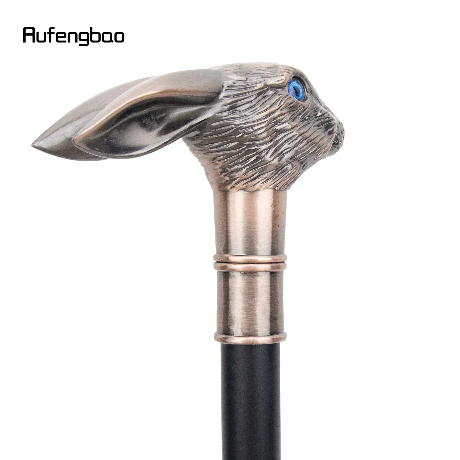 ไม้เท้าเดินทรงสุภาพบุรุษหูยาวสีแดงทองแดง ไม้เท้าแฟชั่นสำหรับสุภาพบุรุษ ไม้เท้าสำหรับการแสดงบนเวที ความยาว 92 ซม.