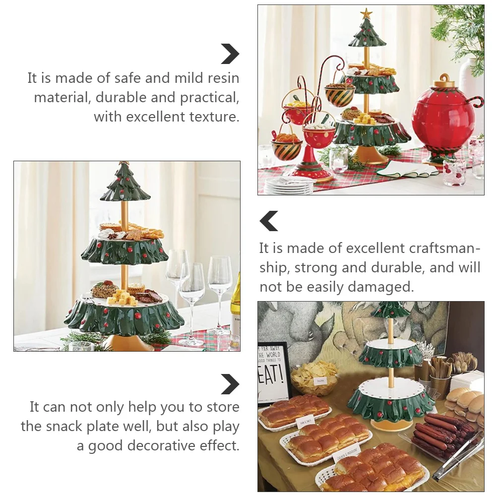 

1Pcs Snack Table Elegant Christmas Styled Storage Tray Festive Serving Dish for Party Snack Organization Hotel Fruit Tray