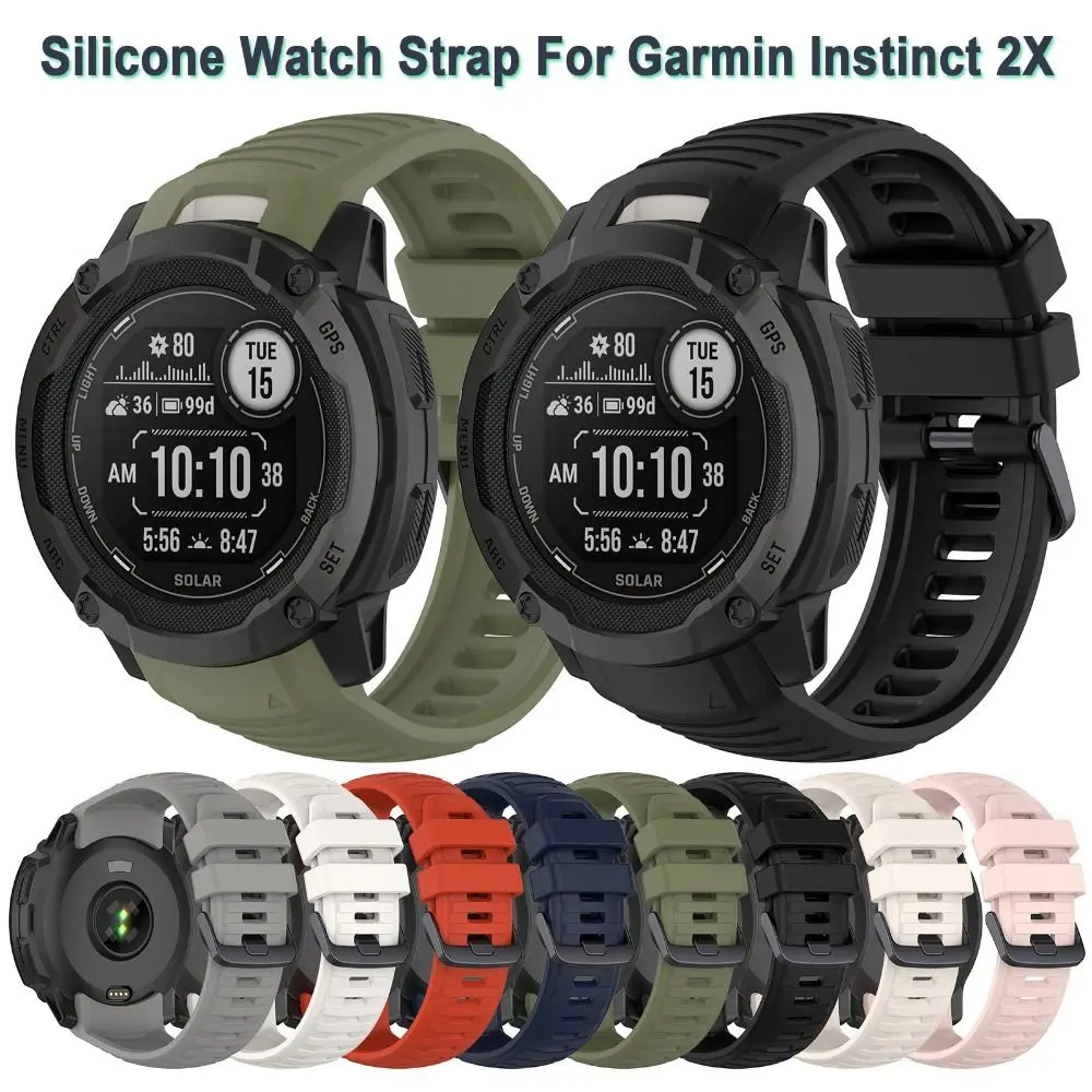 Silicone Watch Strap For Garmin Instinct 2X Replacement Sport Watchband Bracelet For Garmin Instinct 2X Smartwatch Accessories