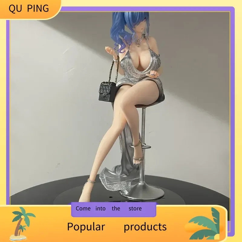 

Вечернее платье Azur Lane St. Louis Ver. Аниме-фигурка 28 см, сидячая поза, статуя, украшение для рабочего стола, коллекционный подарок