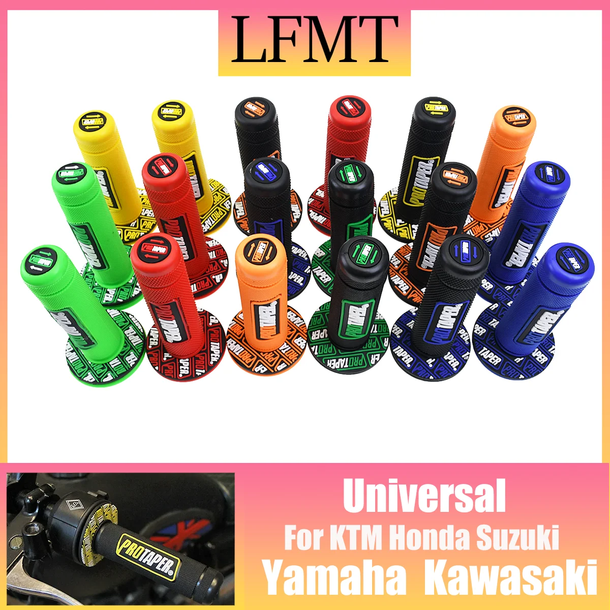 

Motocross 7/8" Handlebar Brake Hands Enduro Rubber Hand Grips Handle Grip Pro taper Motorcycle Protaper Dirt Pit Bike Colorful