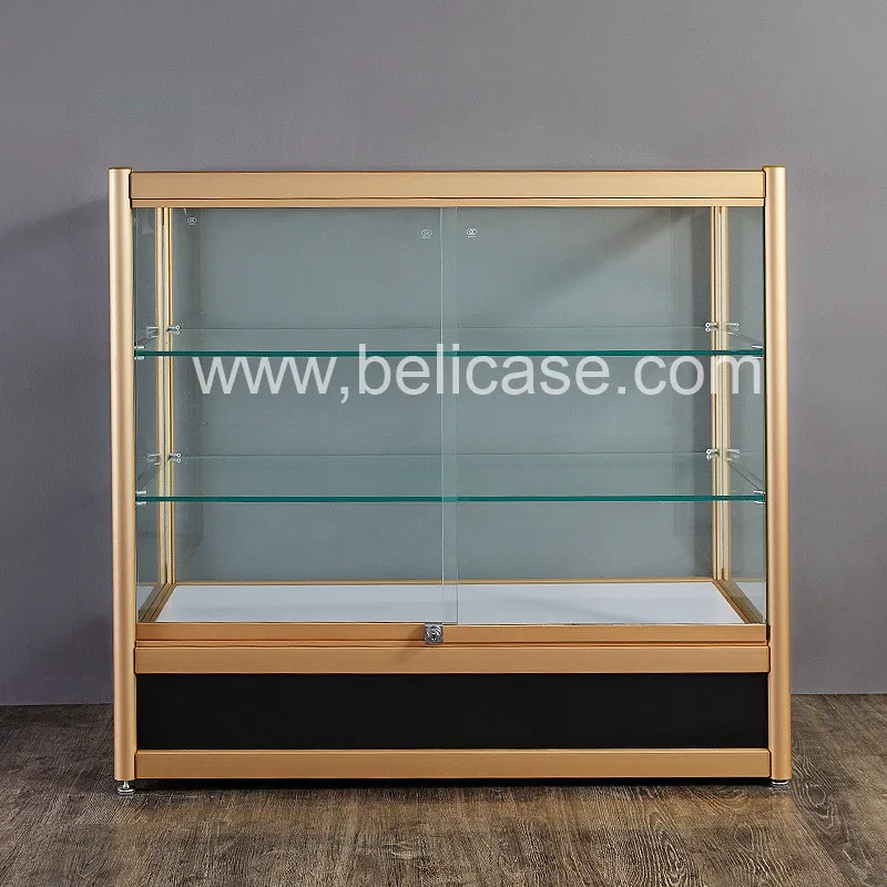 （customized）Factory Direct Sale Glass Cabinet Display Wall Glass Cabinet Retail Small Smoke Shop Showcase with LED