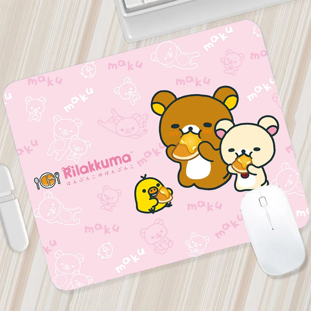 Cute Rilakkuma Small Mouse Pad Gaming Mousepad PC Gamer Mouse Mat XXL Computer Office Pad Keyboard Mat Desk Pad Laptop Mausepad