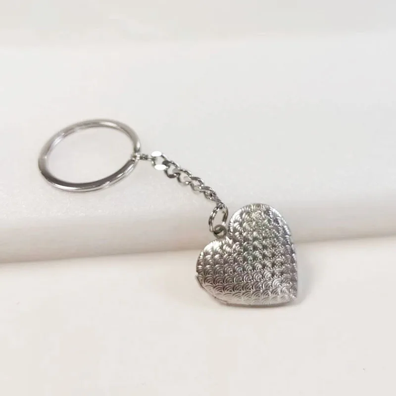 100% الفولاذ المقاوم للصدأ مفتاح سلسلة واي فاي مقياس القلب المنجد قلادة النساء الرجال DIY بها بنفسك حقيبة سلاسل للعائلات وأفضل الأصدقاء مجوهرات #1