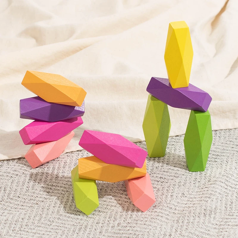 Color-matched bottle stacking stone matching game educational learning toys suitable for children's classes, family gatherings a