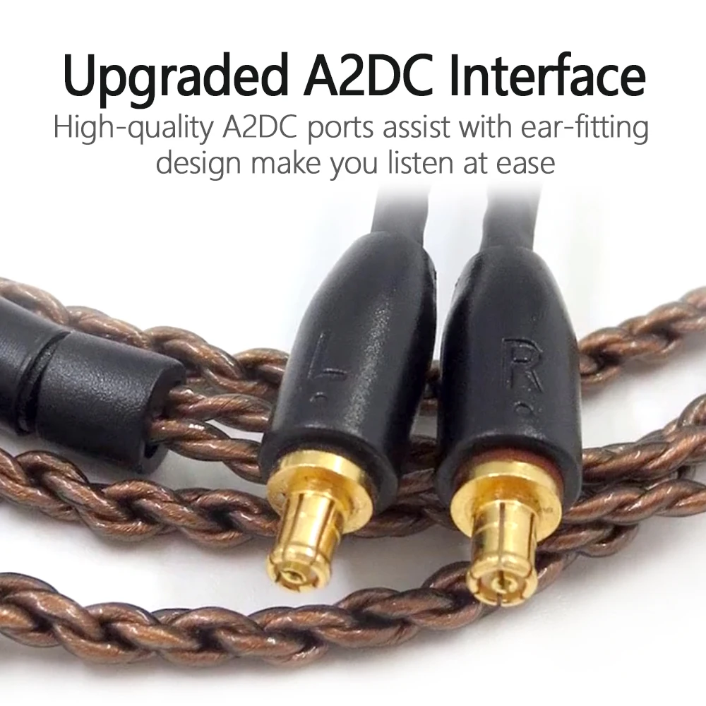 Cavo audio di aggiornamento per auricolari per interfaccia di connessione da 3,5 mm a A2DC per ATH-LS50 LS70 LS200 LS300 LS400