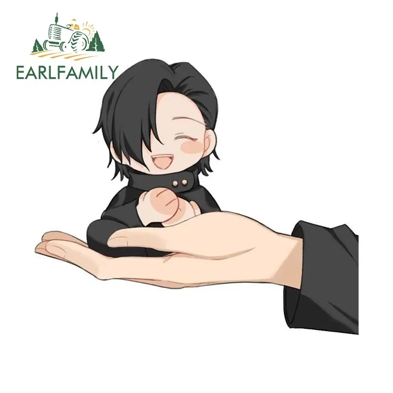 EARLFAMILY 13 سنتيمتر X 10.1 سنتيمتر ل تشيبي أنيمي في اليد ملصقات السيارات واقية من الشمس شخصية قافلة ملصق مائي سباق الانجراف ثلاثية الأبعاد الديكور #1