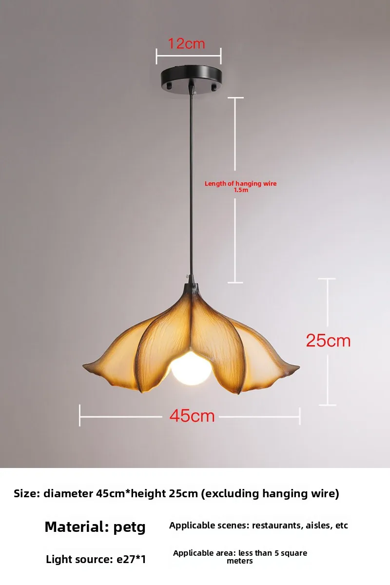 Japanse Wabi-Sabi Creatieve Eetkamer Hanglamp Artistieke Bloemvormige Kroonluchter voor Eettafels en Bartheken