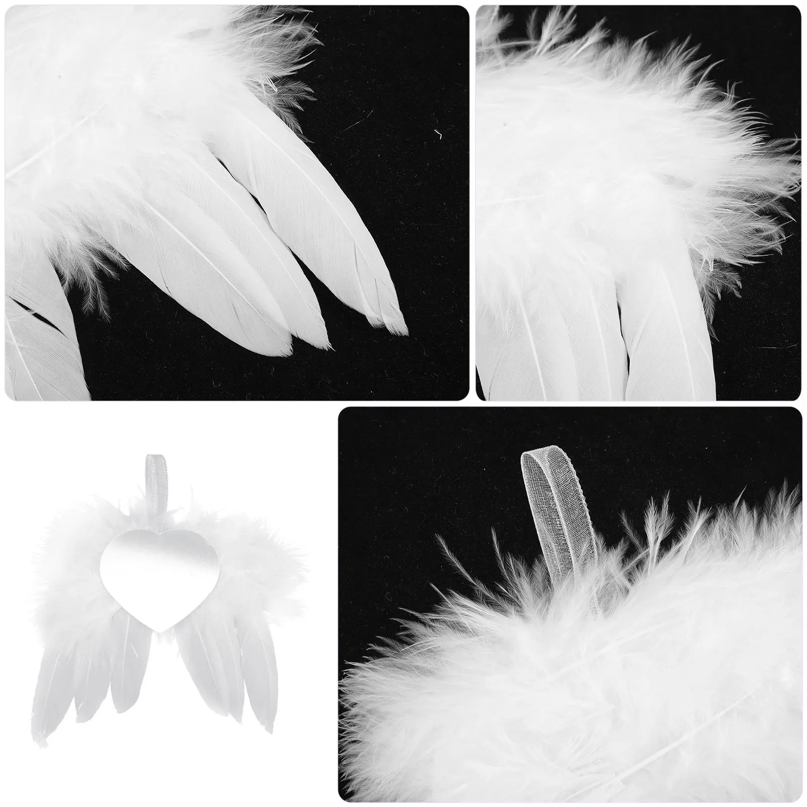 

3Pcs Angel Wing Hanging Decor DIY Sublimation Pendants for Valentine's Day Home Wall Window Tree Ornament Sublimation Pendants
