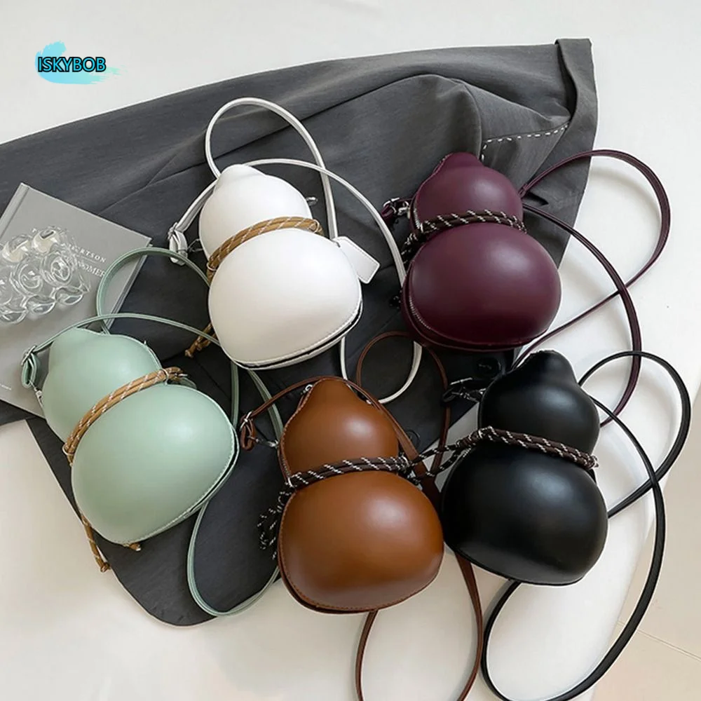 

New Designer Gourd Shoulder Bag Tai Chi Casual Cross Body Bag Chinese Style Leisure Gourd Zipper Bag Men Women