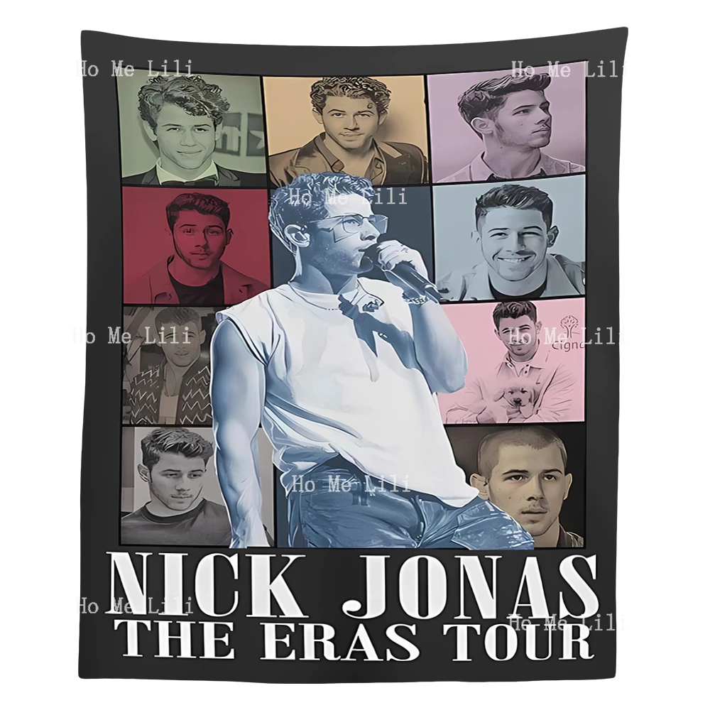 Nick Jonas Eras Tour Tapestry For Bedroom Aesthetic Nature Decoration