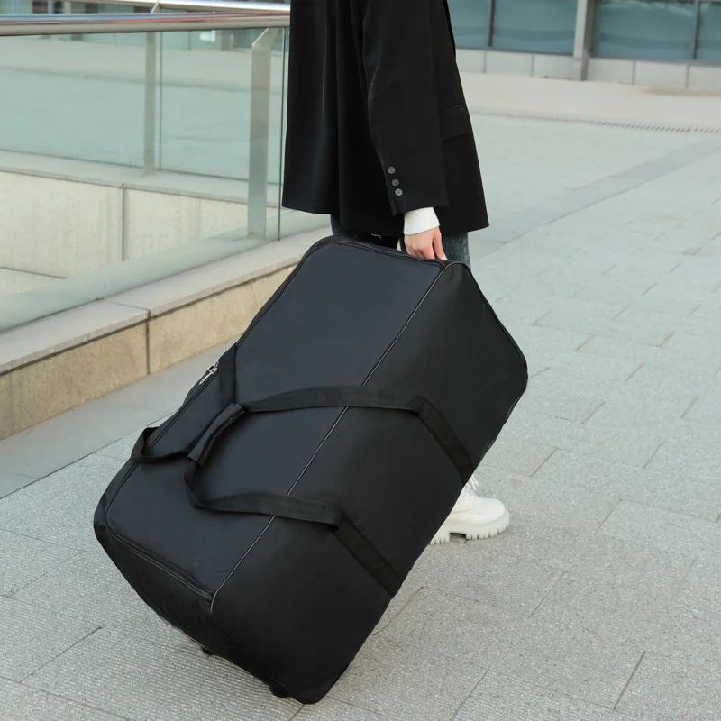 Large Capacity Foldable Wheel Bags Luggages Storage Bag with Wheels Travel Carrying Expandable Trolley Suitcase