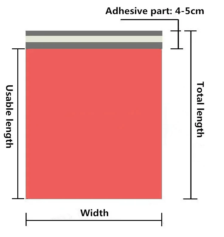 100 قطعة أكياس مغلف الشحن البلاستيك اكسبرس المغلف أكياس التخزين رمادي أبيض اللون أكياس بريد ذاتية اللصق ختم حقيبة البريد #6