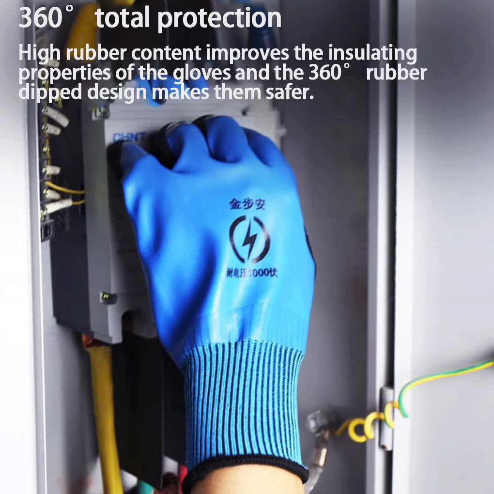 1000V Electrician Insulated Glove Thin Ultra-Thin Electric Shock Protection Anti Slip Texture High Elasticity Touch Screen Glove image 6