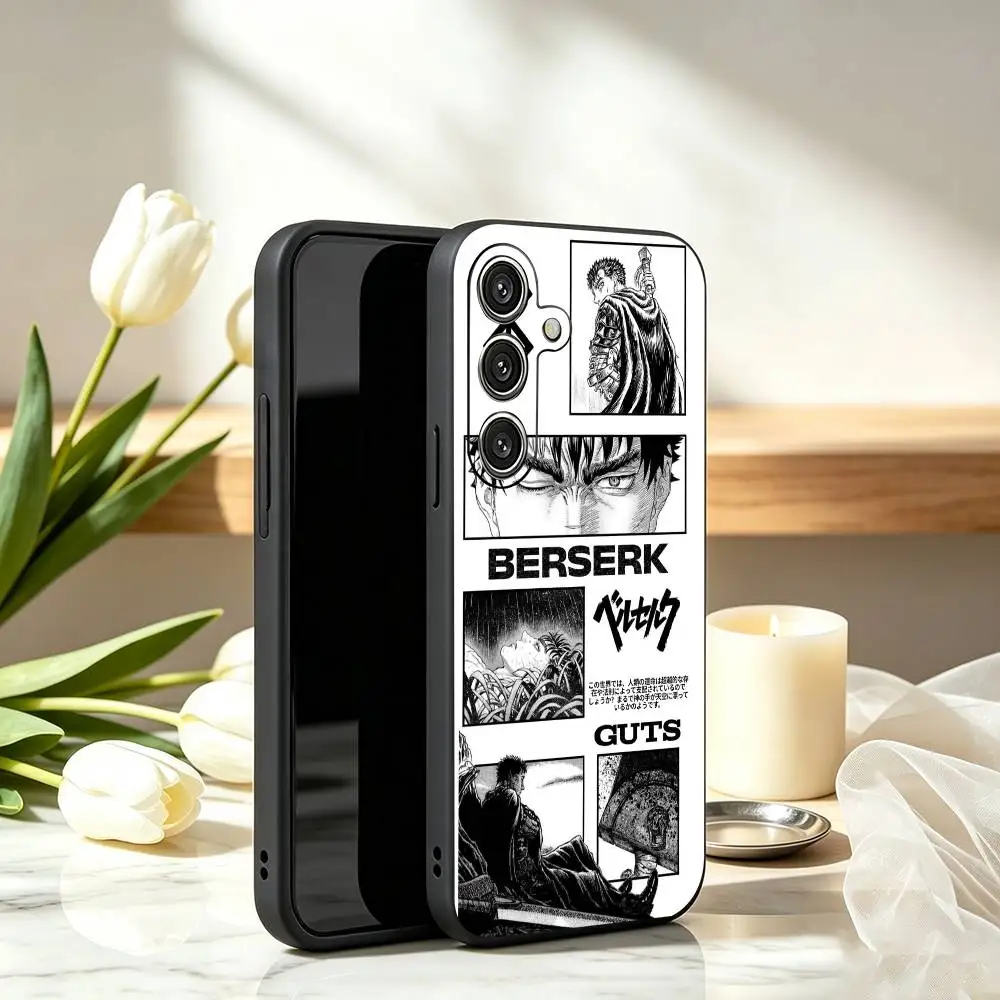 Popular Manga Badass Berserk Phone Case For Samsung Galaxy A73,A72,A71,A70,A53,A52,A51,Soft Silicone Black Cover
