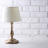 2pcs E27 Lamp Shade Frame Diy Metal Wire Cage For Table Pendant Lights Iron Lampshade Hardware Lighting Fixture Parts