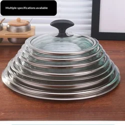 14-30CM Cookware Cover For The Pan Tempered Glass Lid For Saucepan Frying Pan Wok Lid With Knob Cooking Pot Lid Cookware Parts