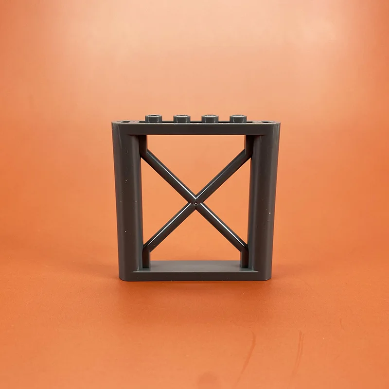 Railing treillis mur 1X6X5 64448 MOC blocs de construction noir/gris bricolage ville rue briques jouets compatibles avec LEGO
