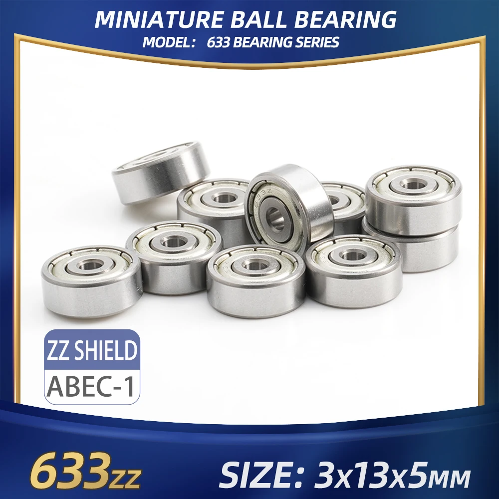 

FUSHI 633ZZ 633 2RS Bearing 3x13x5 mm 10Pcs 633 ZZ 633 RS Bearing For Strong Industrial Motors High Speed