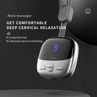 2025 Mini masseur de cou suspendu Portable avec chaleur électrique EMS TENS impulsion compresse chaude masseur de colonne cervicale intelligent épaule 2