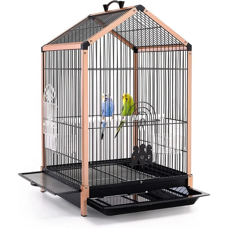 Aluminum Alloy Frame Portable Bird Travel Carrier Antique Chinese Bird Cages