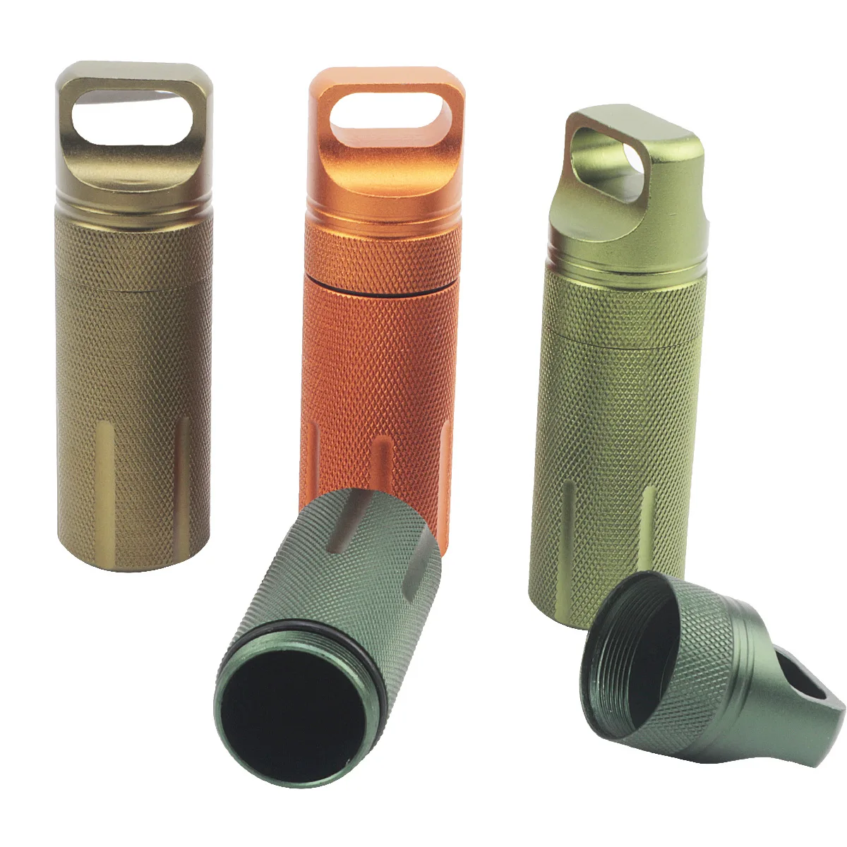 Multifunctional Portable Aluminum Alloy Sealed Waterproof Storage Box Sealed Medicine Bottle Outdoor Travel Camping Equipment