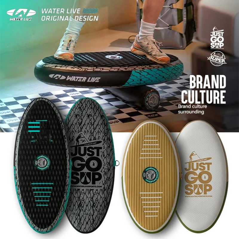 WATERLIVE SUP Trainer Land Balance Board Inflatable Surfboard Fitness Yoga Core Strength Exercise Indoor Water Sports Training