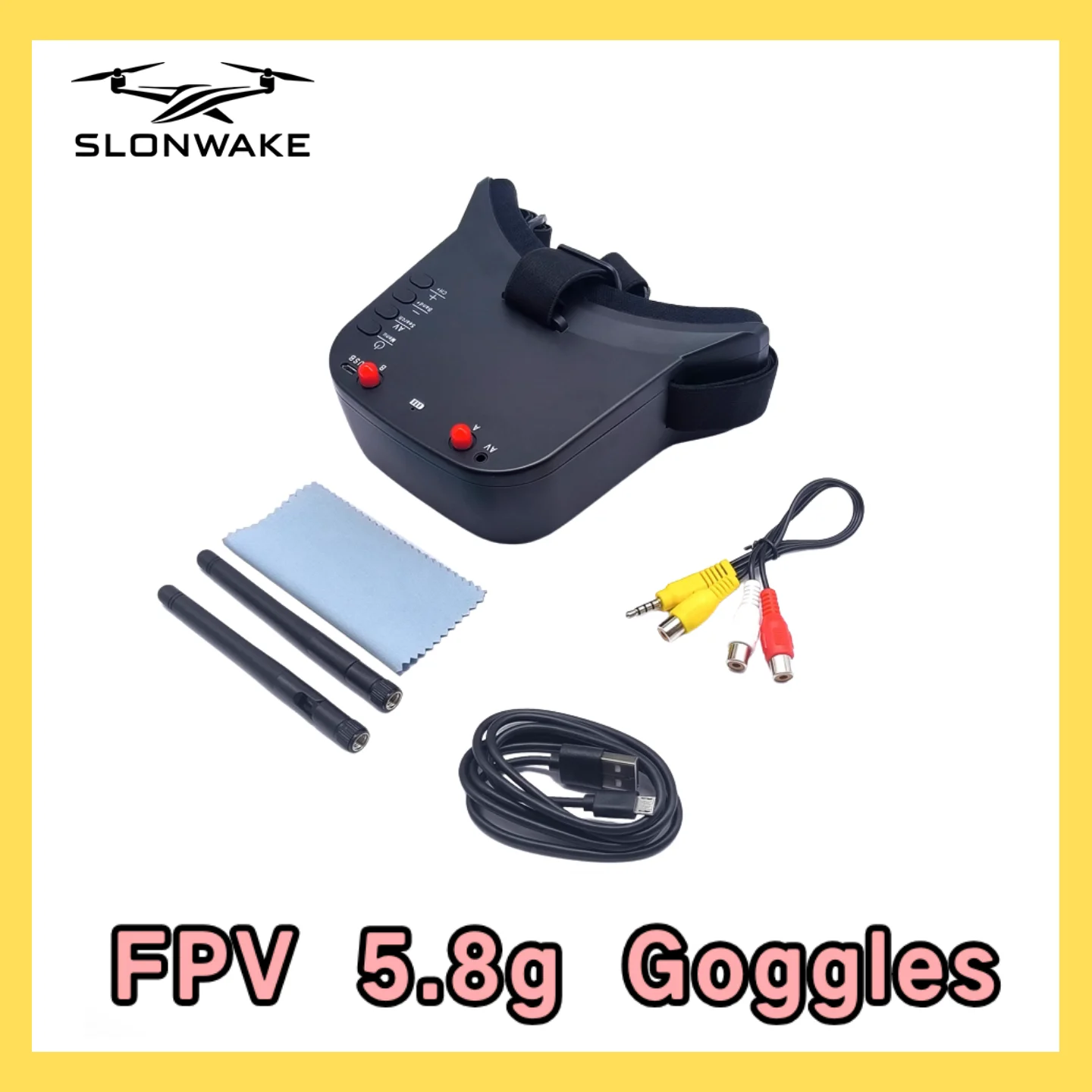 SLONWAKE 5.8G 48CH FPV 400mW VTX z kamerą 1200TVL i 3-calowym monitorem do dronów wyścigowych, samochodów RC, modeli samolotów, dronów o stałym skrzydle, akcesoria