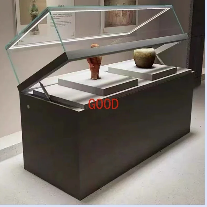 Glass Showcase Antique Exhibition Hall Memorial Hall Display Counter