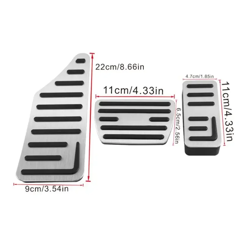 

For Honda HR-V HRV HR V 2021 2022 2023 LHD AT Car Foot Pedals Cover Accelerator Brake Pedal Rest Pedals Non-Slip Mat Accessories