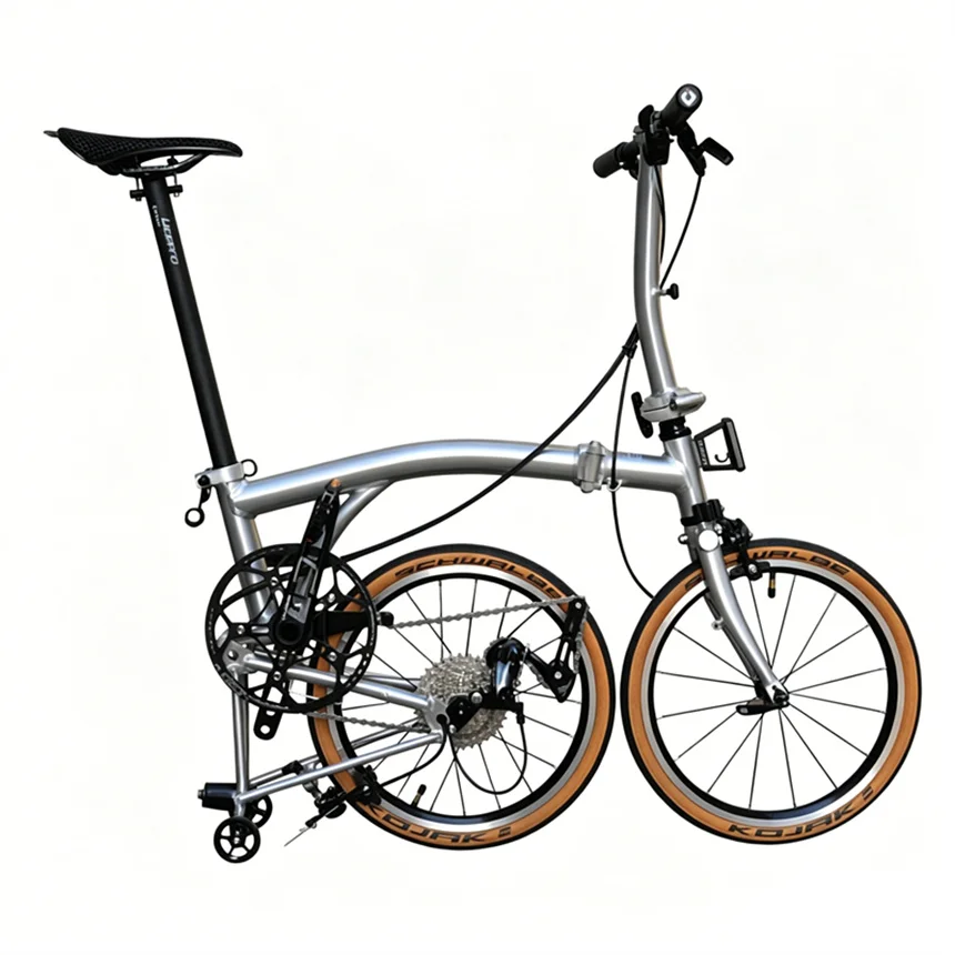 S9 Aluminum Alloy Frame 16 Inch 9 Speed Tri-fold Bicycle S /Y BAR Light Weight Foldable Bicycle Mini Folding Bike - view 3