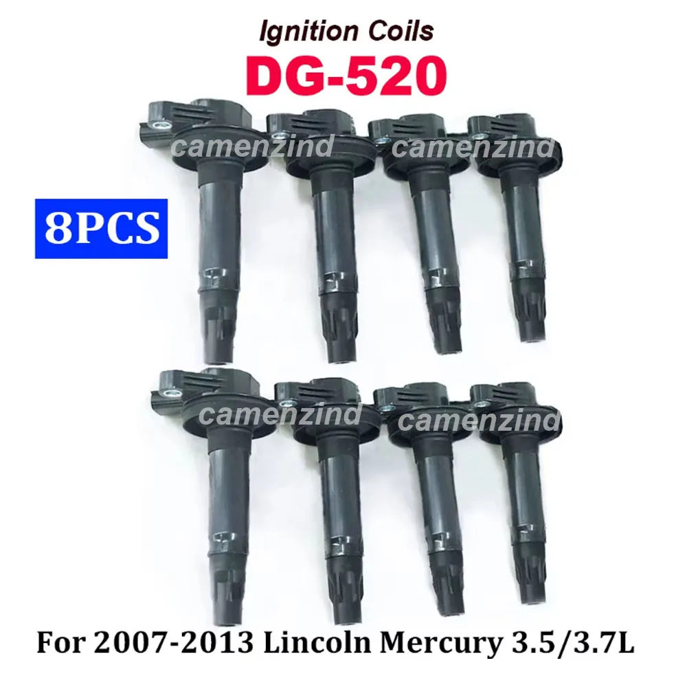 

Комплект из 8 катушек зажигания DG520 (DG-520, 7T4Z-12029-E, 7T4Z12029E) для Lincoln MKS MKT 3.7L V6 2013-2016 гг., высокое качество (аналоги: UF553, GN10237, UF595)