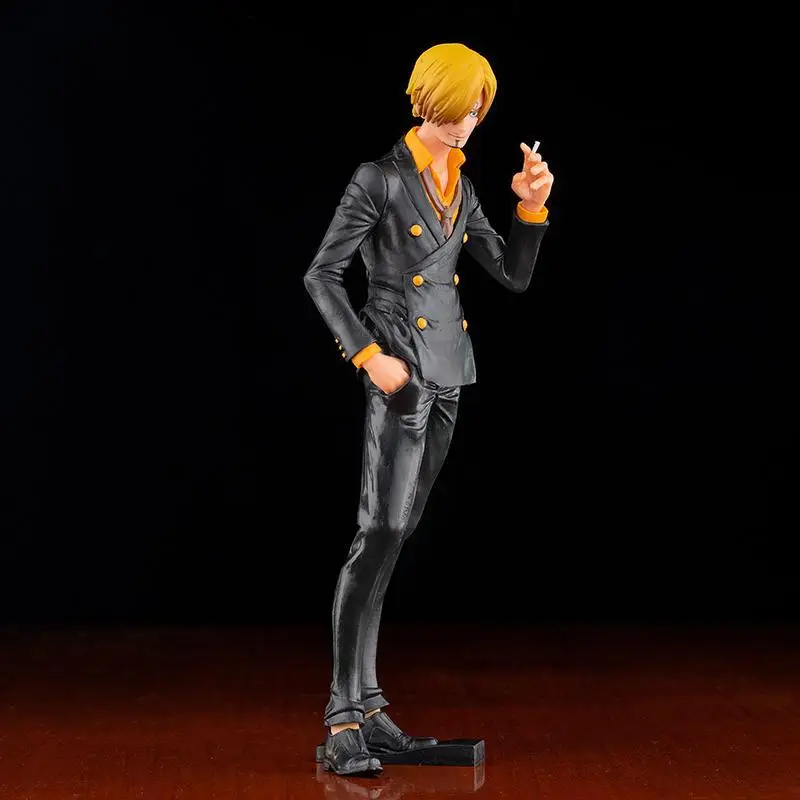 Figura de Anime de una pieza de 27cm, Vinsmoke Sanji, inserto para fumar, Grandista, figuras de acción de PVC, modelo de muñecas, juguetes, regalo de cumpleaños para niños