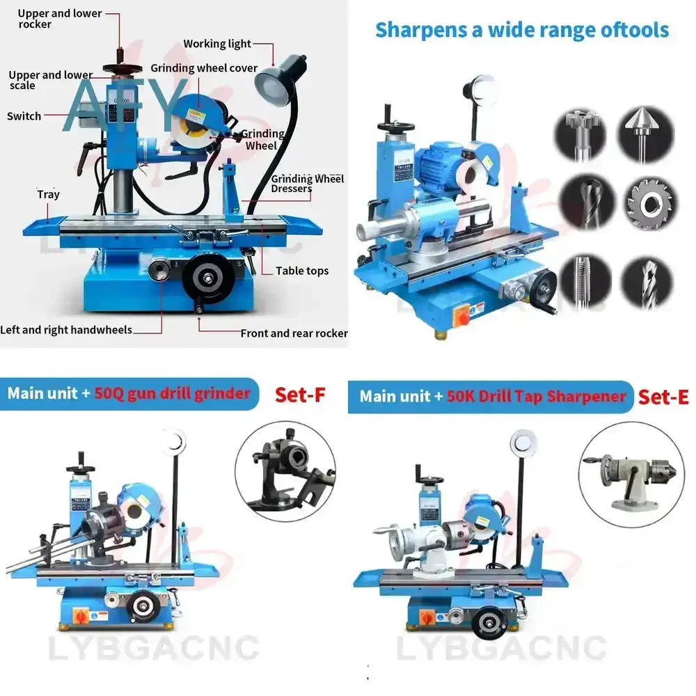 Universal Grinding Tapping Polishing Machine for Drill Sharpener Turning Grinder Welding Milling Tool All Purpose Multi
