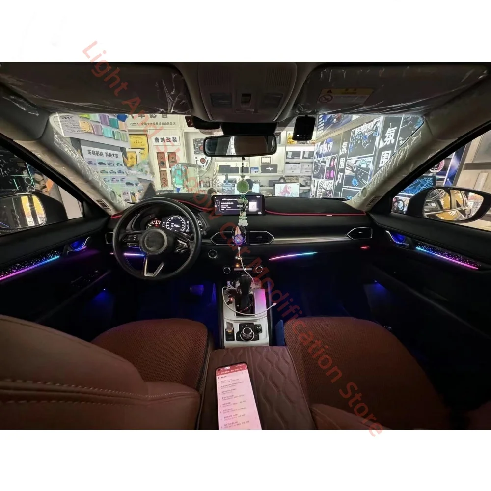 For Mazda CX-5 Dynamic Ambient light Automotive Interior Lighting Ambient Light Starry sky panel car modification APP control