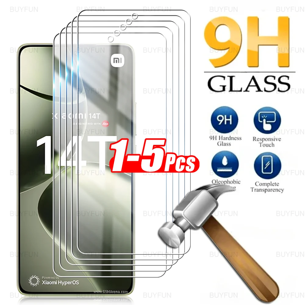 1-5Pcs 9H Tempered Glass Protector for Xiaomi 14T Pro 6.67'' Case Xiaomi14T Mi 14 T 14Tpro Mi14T 2024 Xiami Xiomi Screen Film