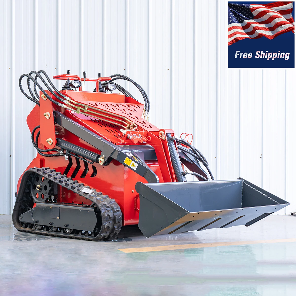 جرافة انزلاقية مع محرك كوبوتا، محمل هيدروليكي صغير للانزلاق، آلات بناء مدمجة #1