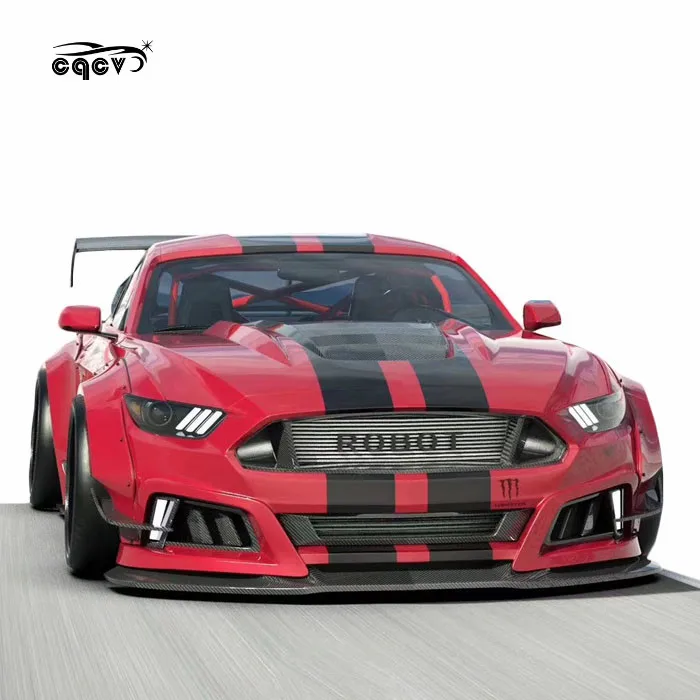 Parte di sintonizzazione automatica stile robot per Ford Mustang 2015-2017 Kit carrozzeria in fibra di carbonio/frp