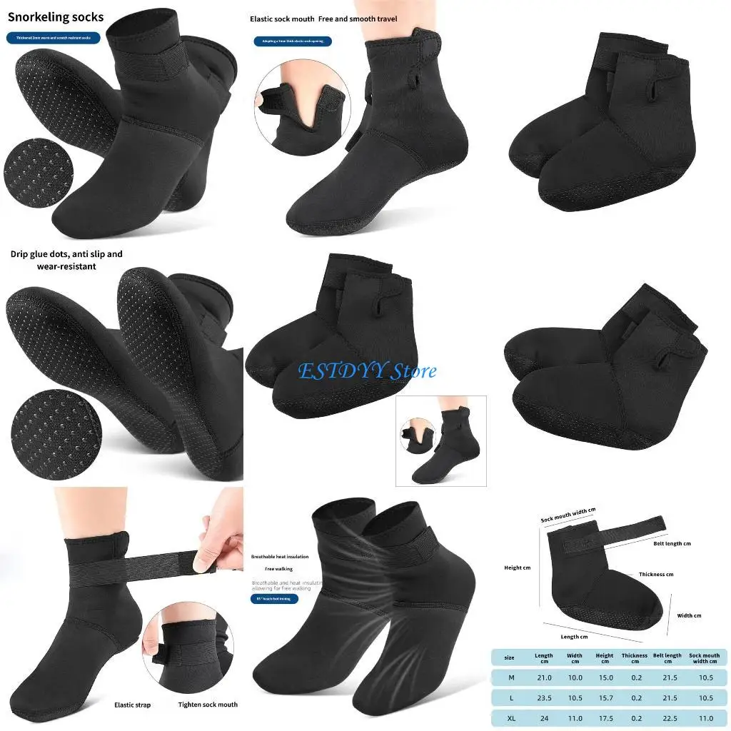 

G6DE Pack of 2 Socks Antislip Swimming Socks Anticollision Protections for Surfing