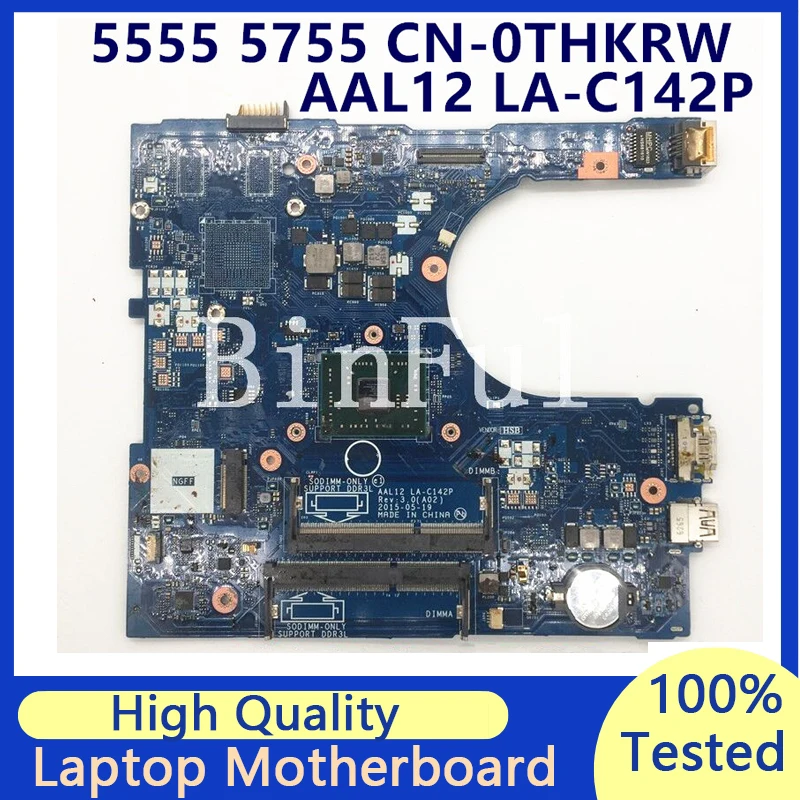 

CN-0THKRW 0THKRW THKRW For Dell 5000 5555 5455 5755 Laptop Motherboard With A6-7310 CPU AAL12 LA-C142P 100% Full Tested Good