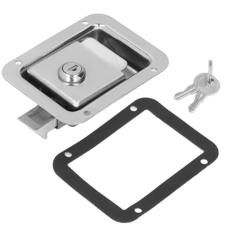 

Travel Trailer Lock Stainless Steel Flush Mount Paddle Handle RV Door Latch For Toolbox Cabinet Electric Box