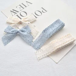 2 Meters Lace Fabric Ribbon Hollow Bow Handmade DIY Hairpin Material Hair Accessories Party Wedding Decorations