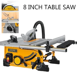 8 Inch Table Saw 210MM Wood Cutting Saw Dust Free Portable Woodworking Cutting Machine 1500W 80 Teeth Sliding Circular Saw