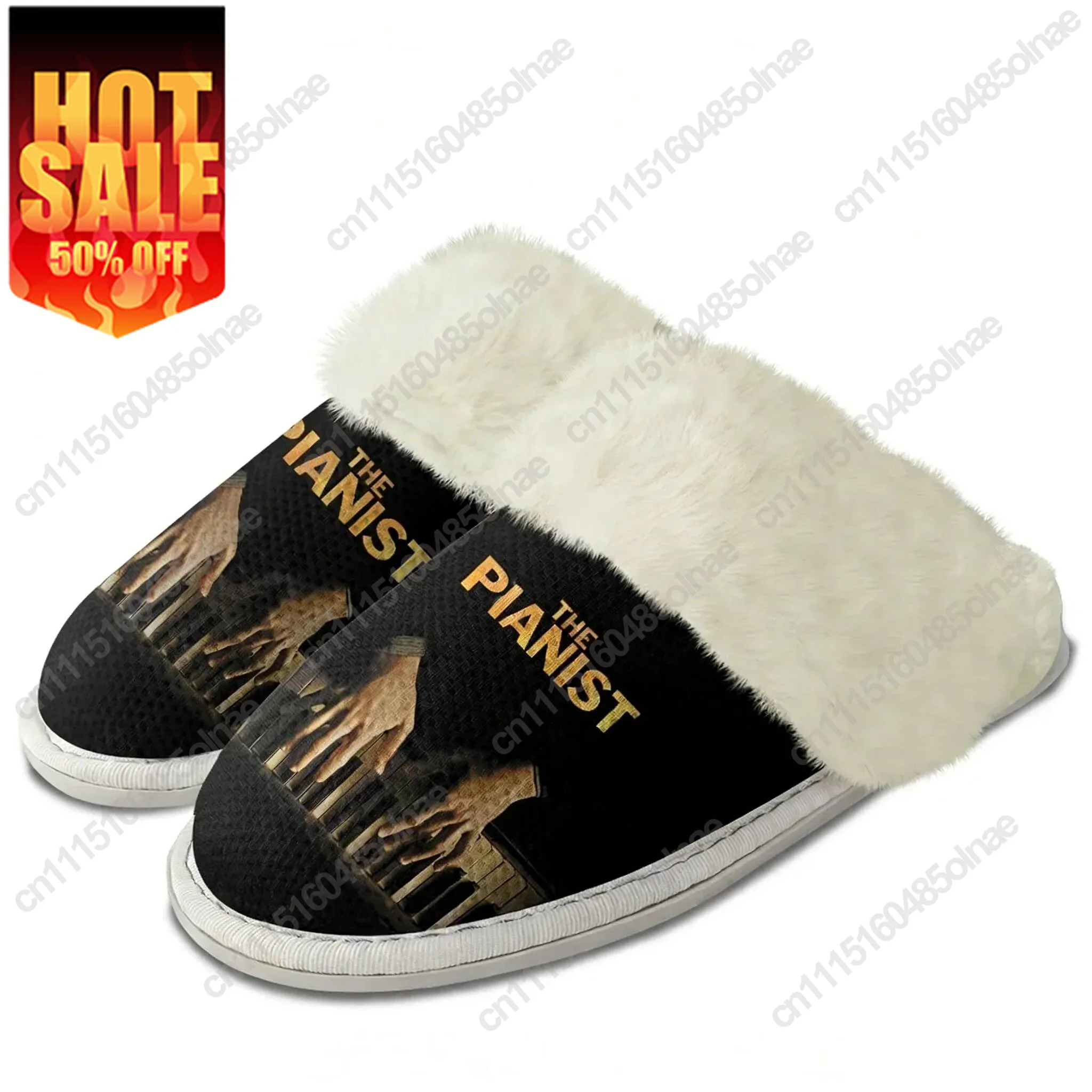 The Pianist Plush Edge Warm Mens Womens Home Casual Slipper Bedroom Thermal Cotton Lightweight Fashion Shoe Custom Slippers