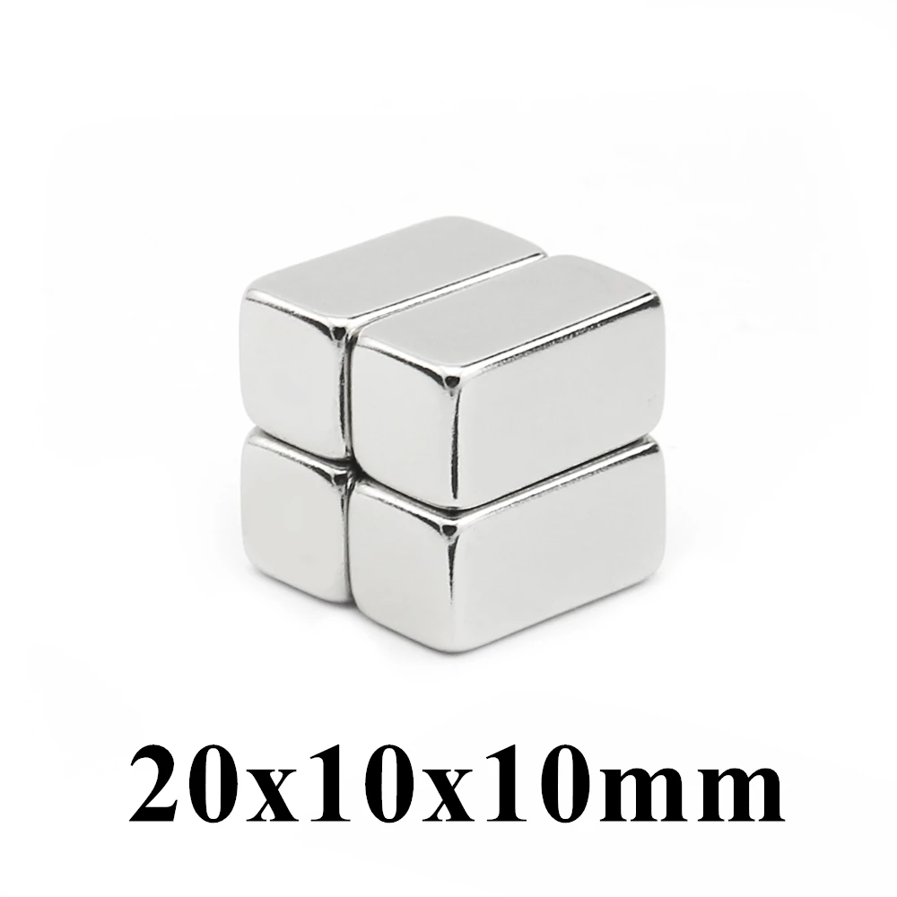 

10pcs 20x10x10mm Super Powerful Strong Rare Earth Block NdFeB Magnet Neodymium N35 Magnets 20*10*10mm