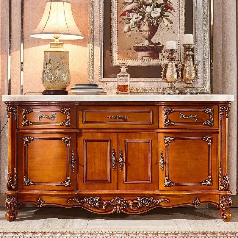 HT European side cabinet marble balcony home storage hotel locker